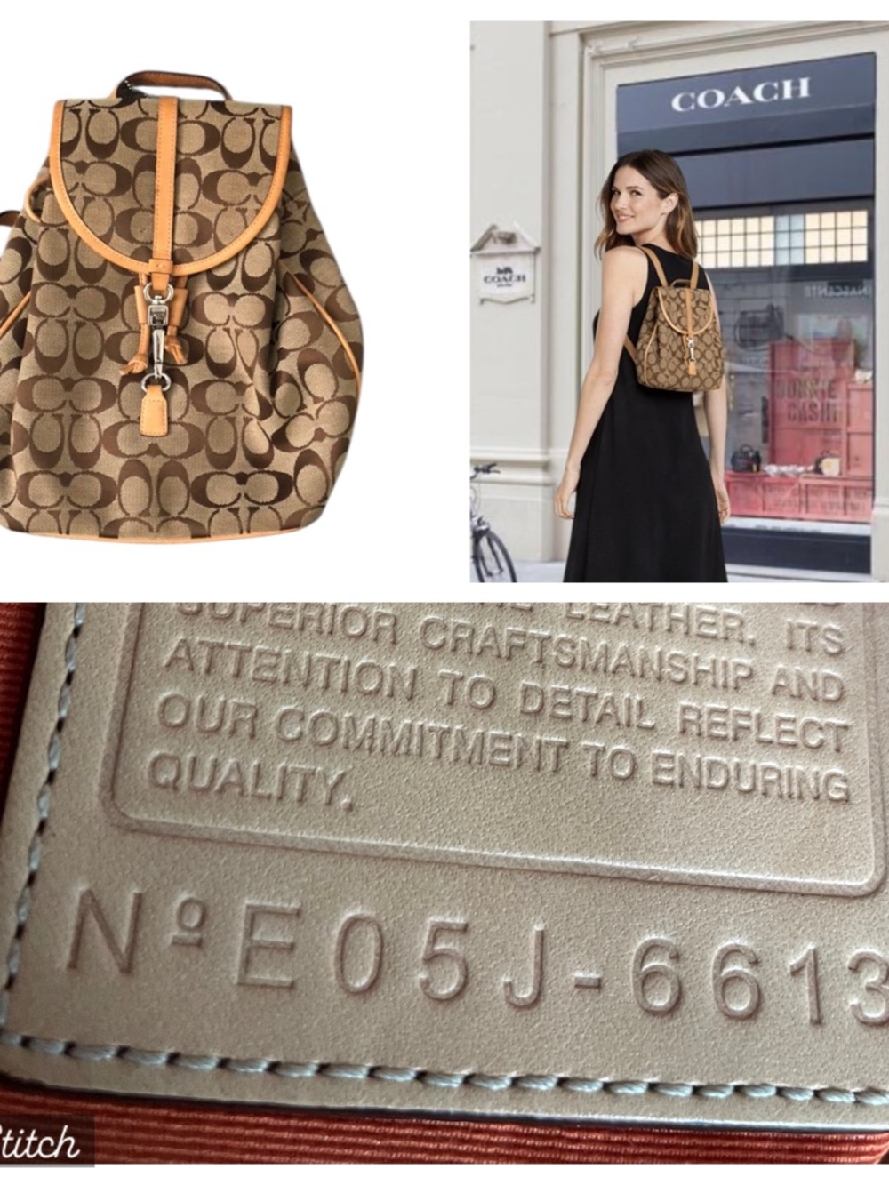 Coach Signature “C” Jacquard Backpack